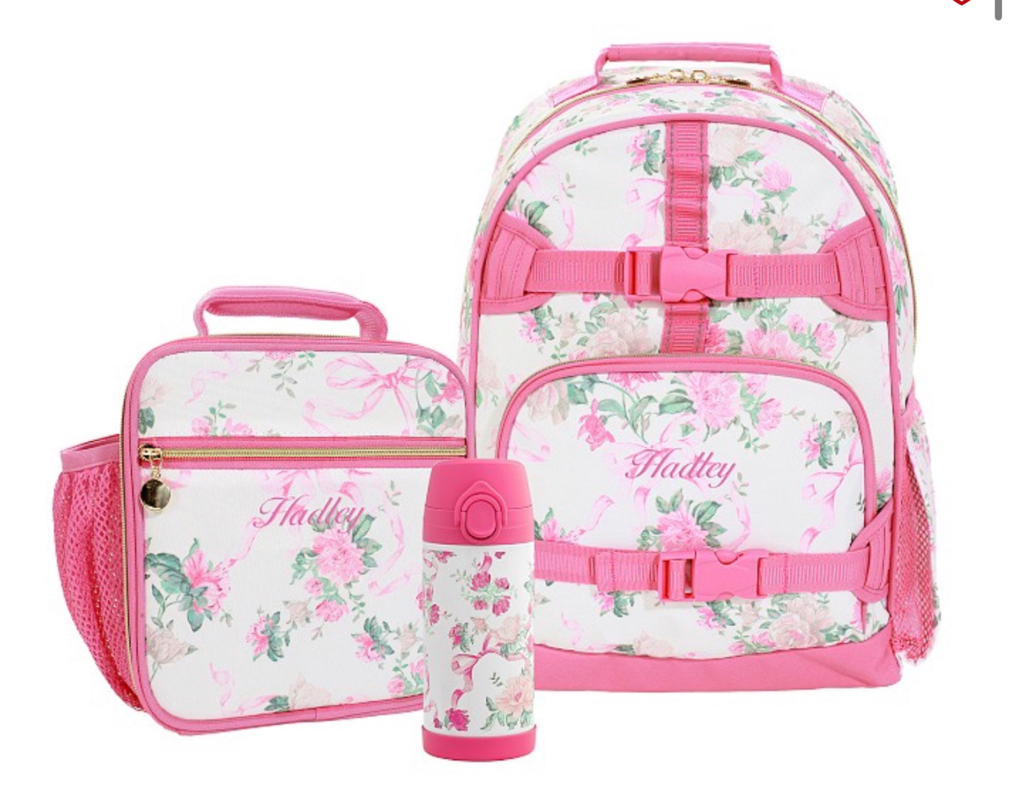 Mackenzie LoveShackFancy Antoinette Floral Backpack & Lunch Bundle, Set of  3