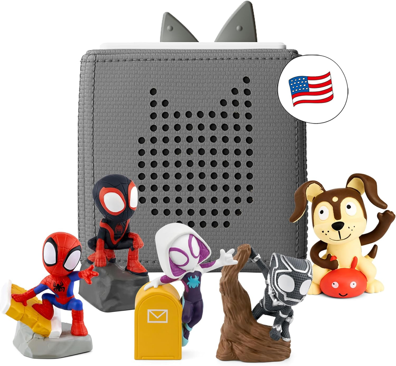 Toniebox Audio Player Starter Set with Spidey, Ghost-Spider, Spin, Black Panther, and Playtime Pu... | Amazon (US)