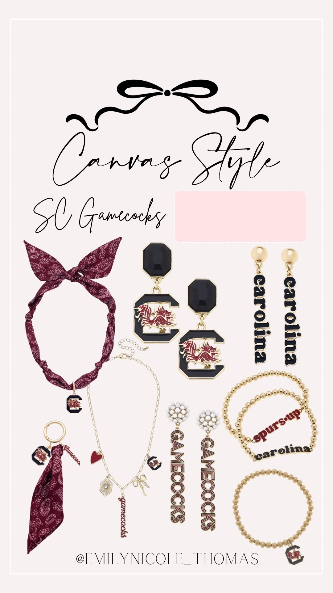 South Carolina Gamecocks Accessories 🐔♥️🖤

Canvas Style, SC Gamecocks, University of South Carolina, college game day, college football, college basketball, college sports, game day accessories, game day fit, game day outfit, scarf necklace, charm necklace, earrings, beaded earrings, beaded bracelets, & school spirit

#LTKU #LTKFindsUnder100 #LTKStyleTip