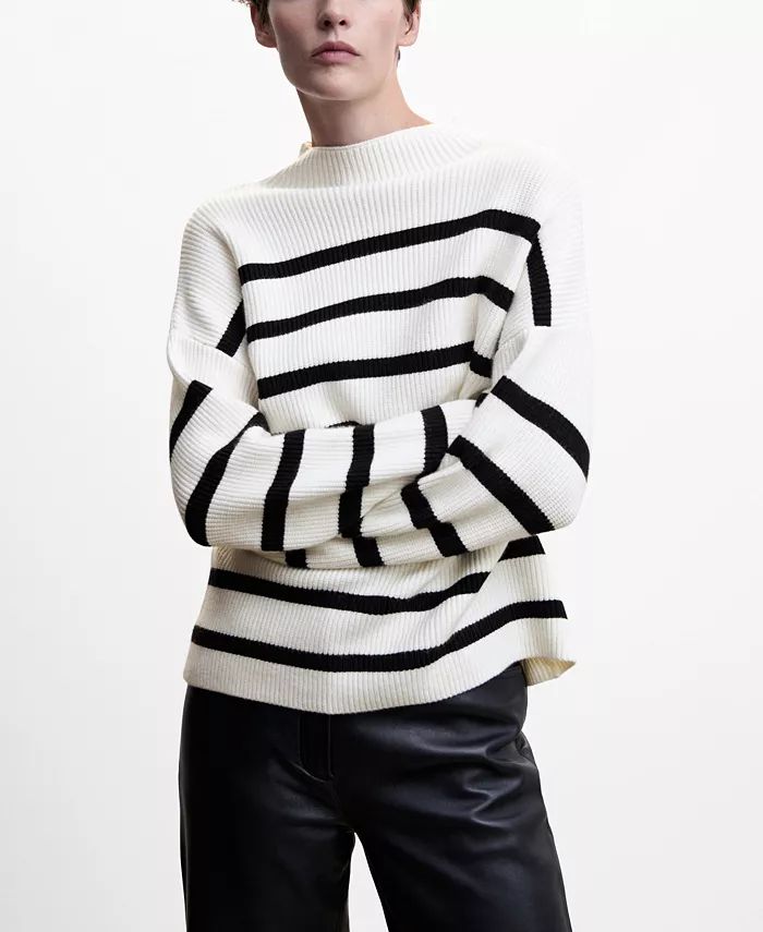 Women's Striped Rib Sweater | Macys (US)