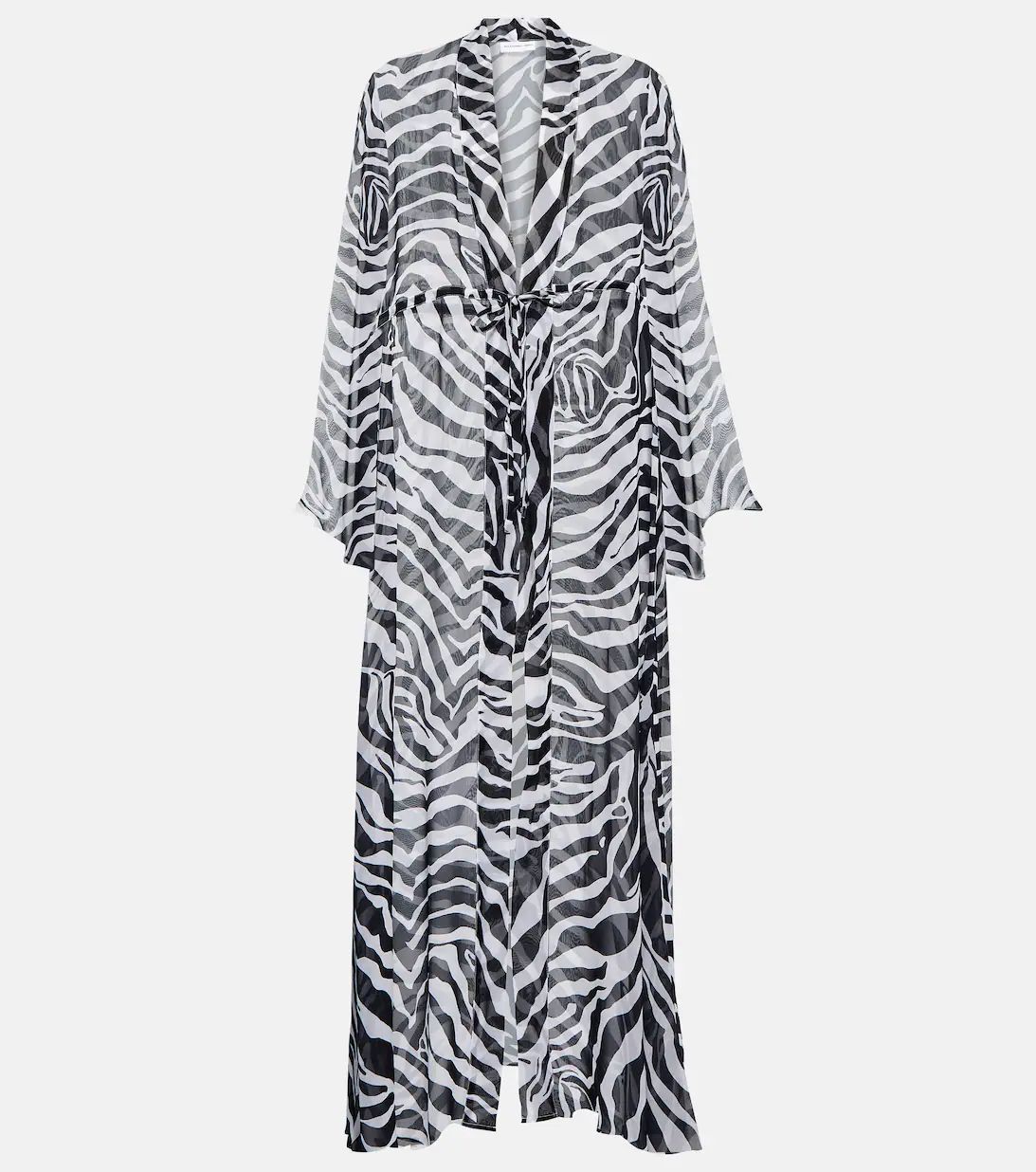Betty zebra-print chiffon beach dress | Mytheresa (UK)