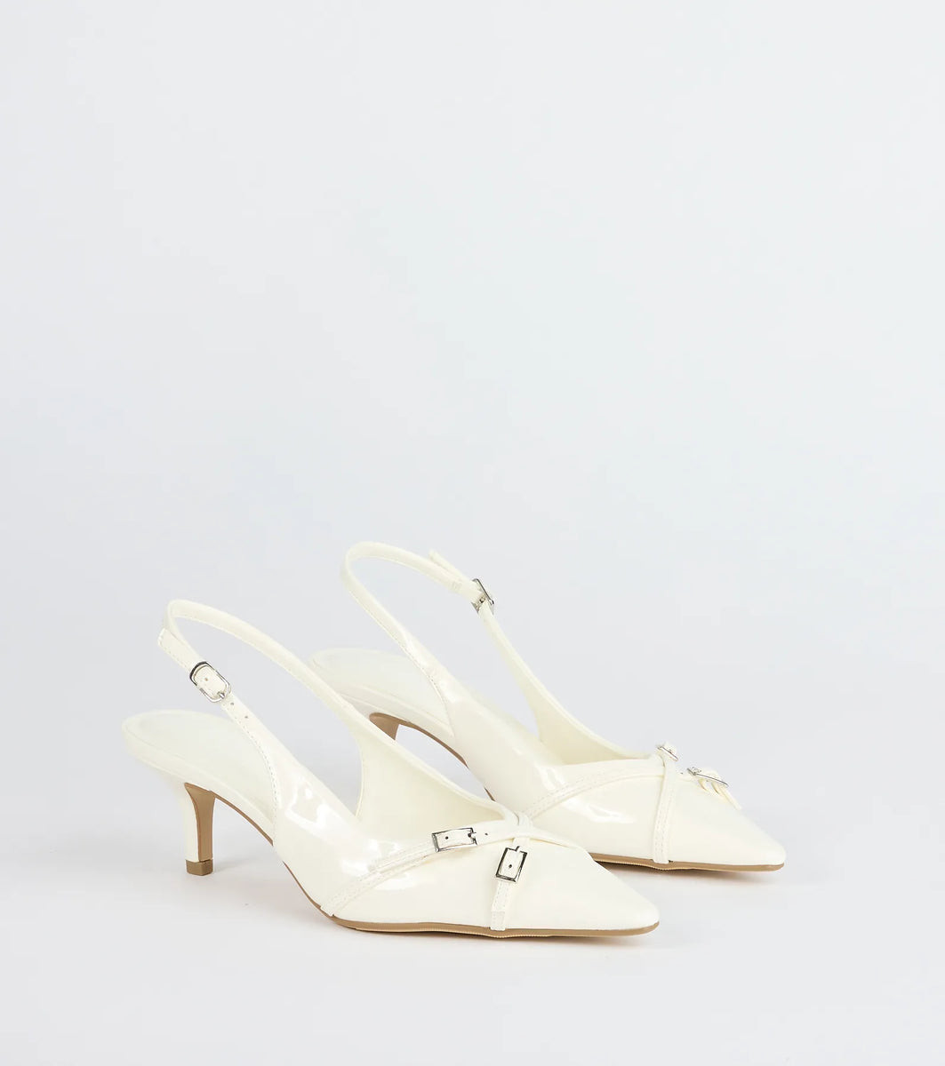 Chic Buckle Strap Sling-Back Stiletto Pumps | Windsor Stores