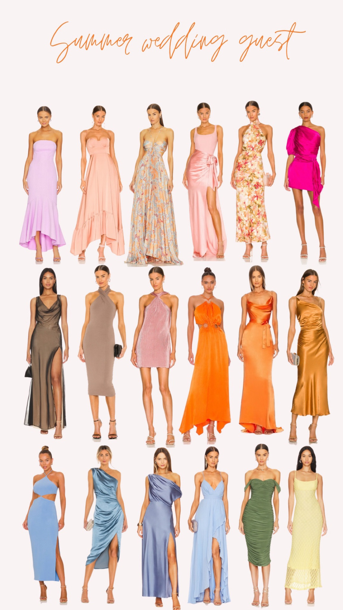 Summer wedding guest dresses #weddingguest #summer #revolve #revolvesale 

#LTKSeasonal #LTKwedding #LTKsalealert