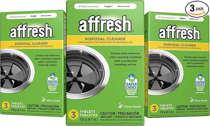 Affresh Garbage Disposal Cleaner, Removes Odor-Causing Residues, 9 Tablets [3 Pack] | Amazon (US)