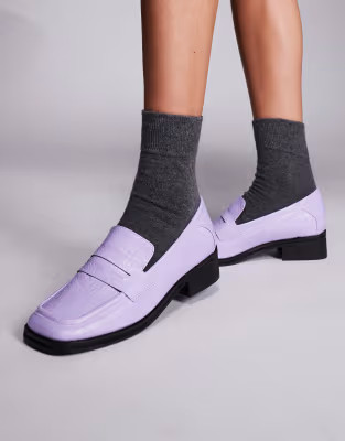 Public Desire - Decaf - Loafers met krok-effect in paars | ASOS | ASOS (Global)