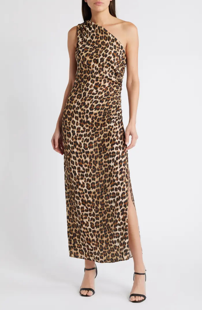Leopard Print One-Shoulder Dress | Nordstrom Rack