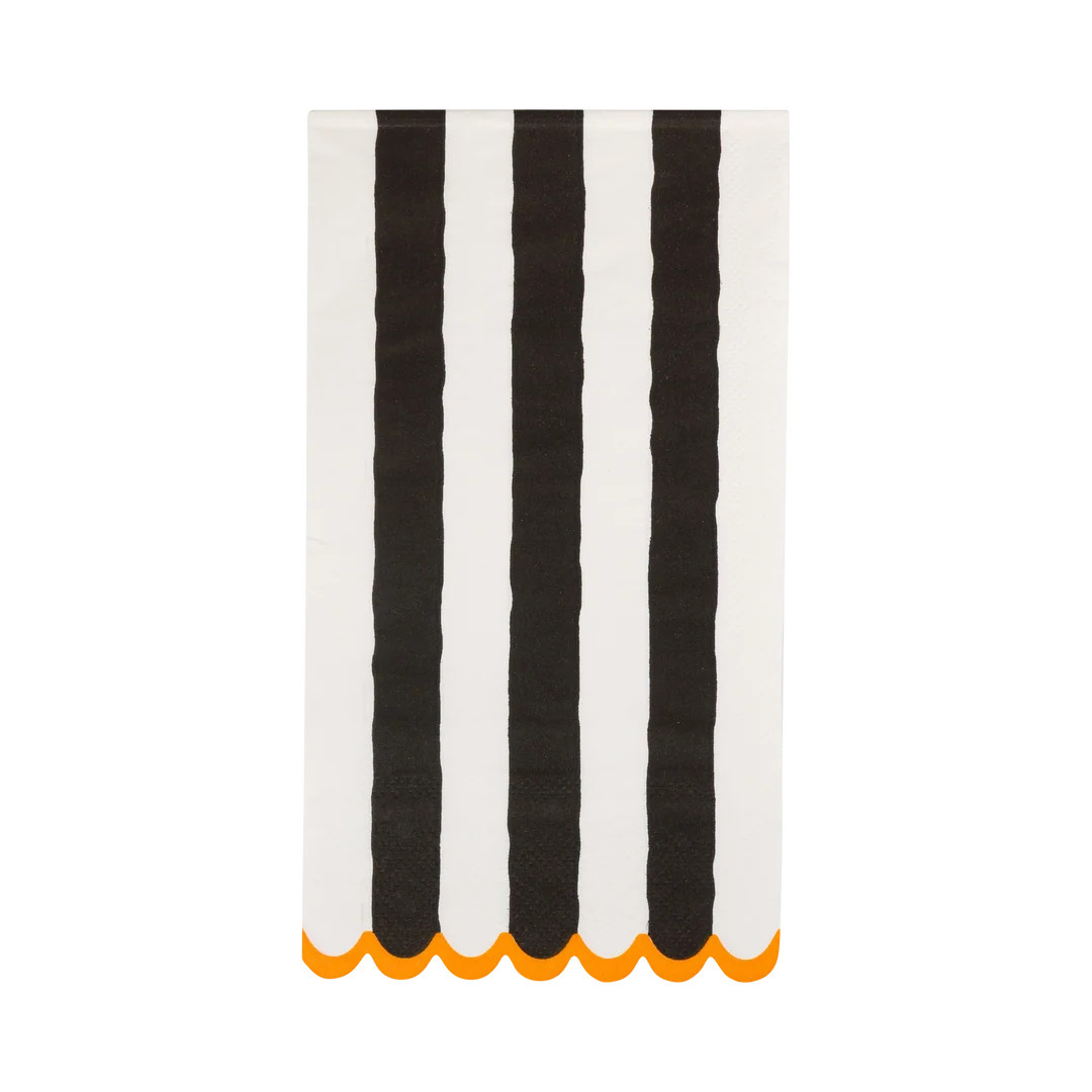 Black and Cream Striped Dinner Napkin | My Mind's Eye