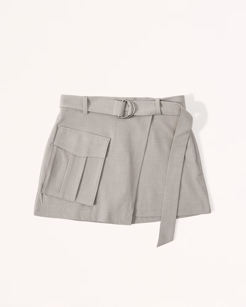 Wrap-Front Utility Mini Skort | Abercrombie & Fitch (US)