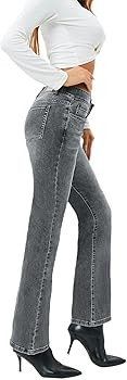 MetHera Women's Le Mel Classic Stretch Curvy Bootcut Jeans | Amazon (US)