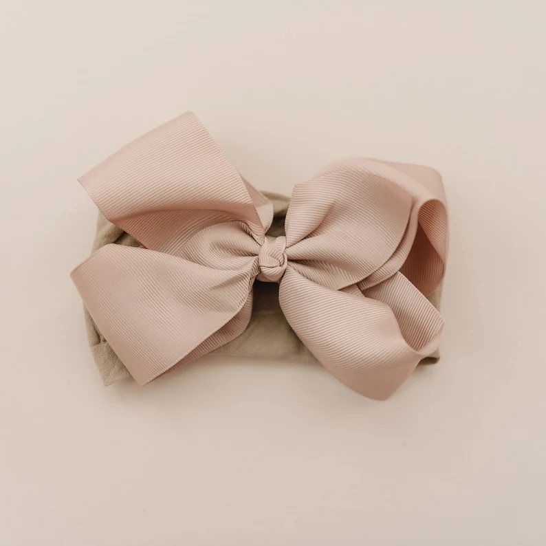5 Grosgrain Bow Headband Trendy Nylon Headband Baby - Etsy | Etsy (US)
