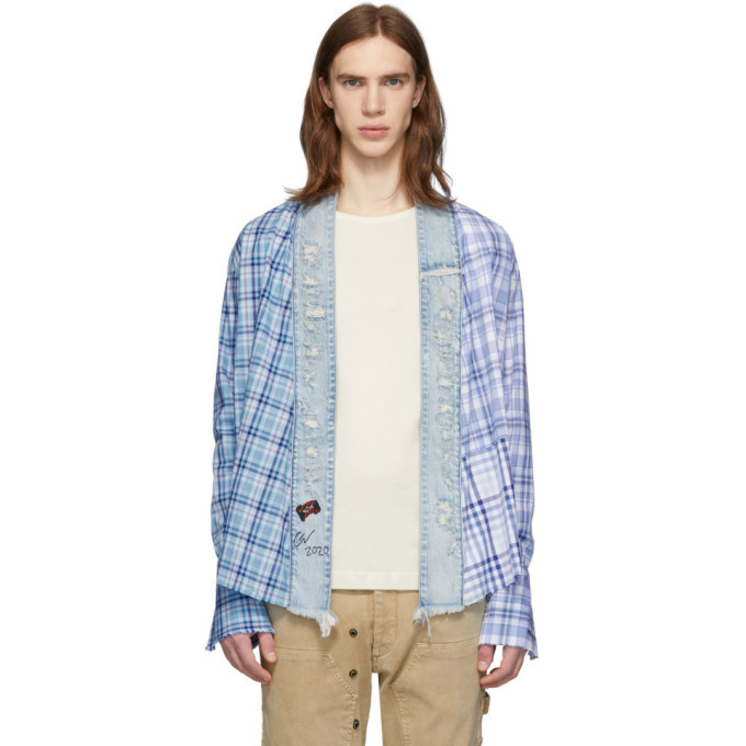 Greg Lauren Blue Paul and Shark Edition Kimono Shirt | SSENSE 
