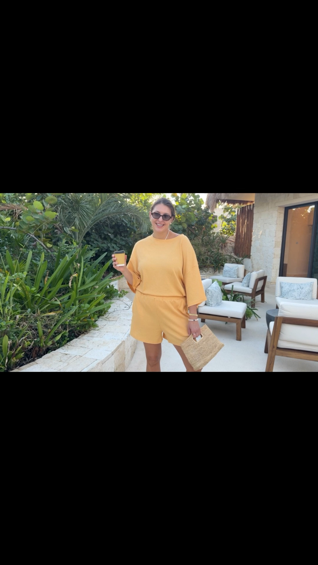 Golden hour but make it resort casual ✨ This buttery yellow set is one of those easy vacation outfits you throw on for morning coffee, wandering the resort, or a low-key lunch and somehow still look pulled together. Lightweight, comfy, and such a happy color for Mexico days.

Keywords: yellow matching set, Mexico outfit, resort wear, vacation outfit, summer matching set, travel outfit, warm weather style, casual resort look, lounge set

#LTKTravel #LTKSeasonal #LTKootd