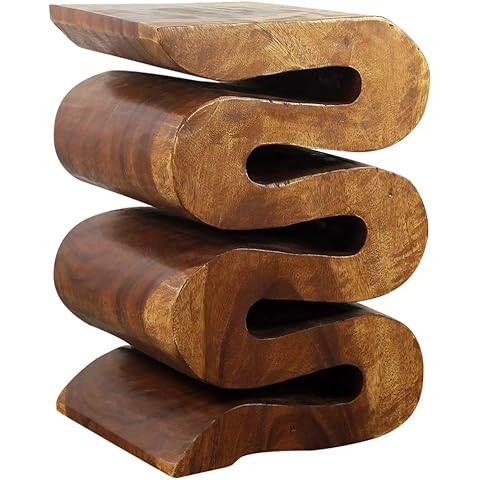 Rutledge & King Aspen Wood End Table - Unique Wooden Side Table - Mid Century Side Table - Saur W... | Amazon (US)