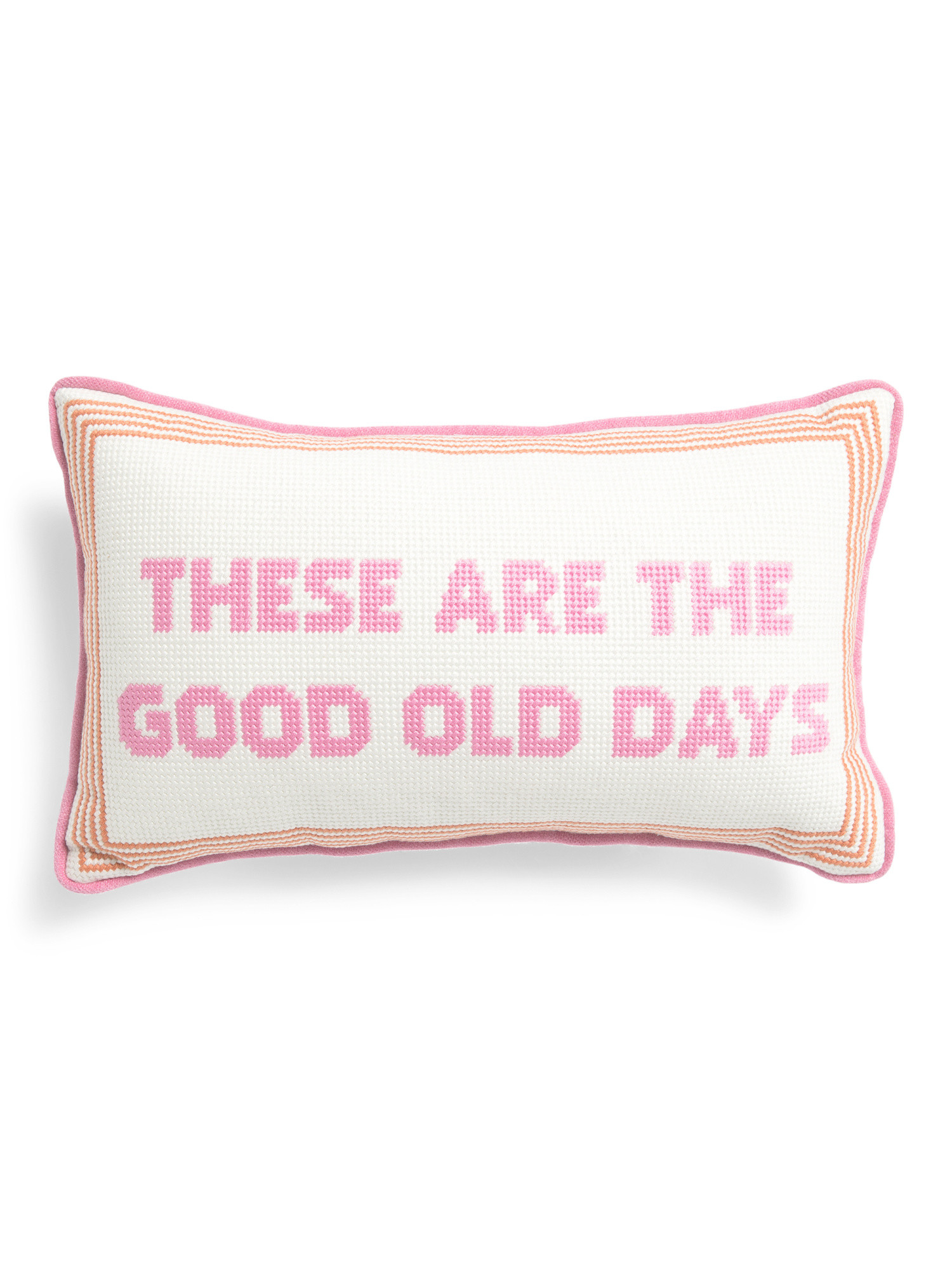 9x15 Good Old Days Needlepoint Pillow | TJ Maxx