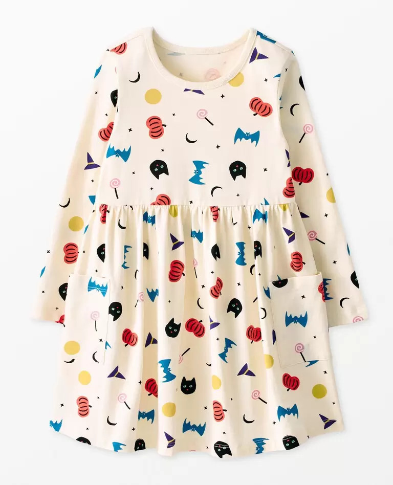 Halloween Long Sleeve Playground Dress with Pockets | Hanna Andersson