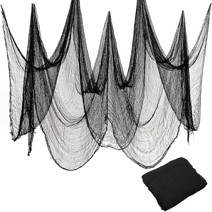Land Guard Halloween Gauze Cloth, Black Creepy Cloth, 40×200 Inch Creepy Fabric Halloween for Ha... | Amazon (US)
