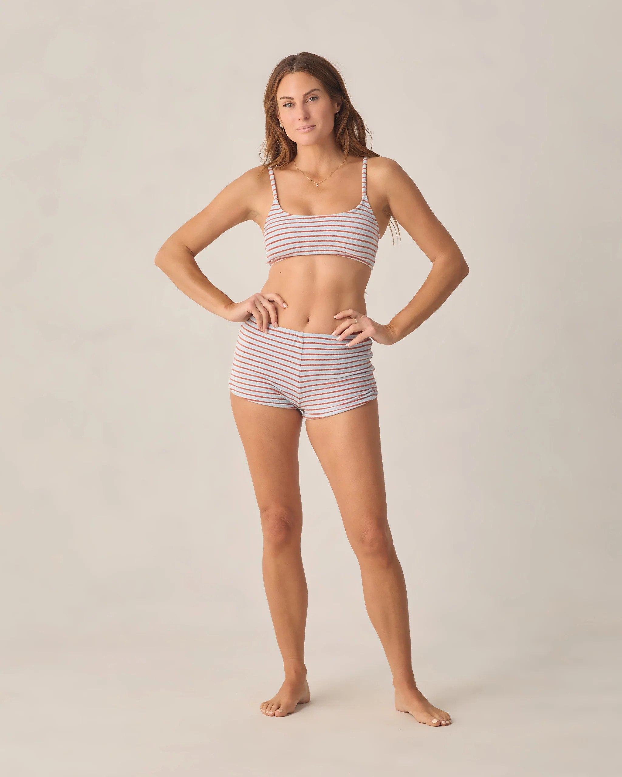 Women's Sunni Bikini Top Americana Stripe | Rylee + Cru