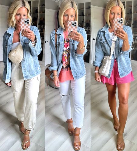 I can’t say it enough!!! This is my favorite denim jacket I’ve found yet!!!! I grabbed the darker wash and love them both!!!! You won’t believe it when you see how good it is that it’s from @walmart 🤩
⬇️⬇️⬇️
Jacket small (have the darker wash in medium and love both fits)
Wearing size small in everything else too!
White jeans sized up to 6.

#LTKfindsunder50 #LTKSeasonal #LTKstyletip