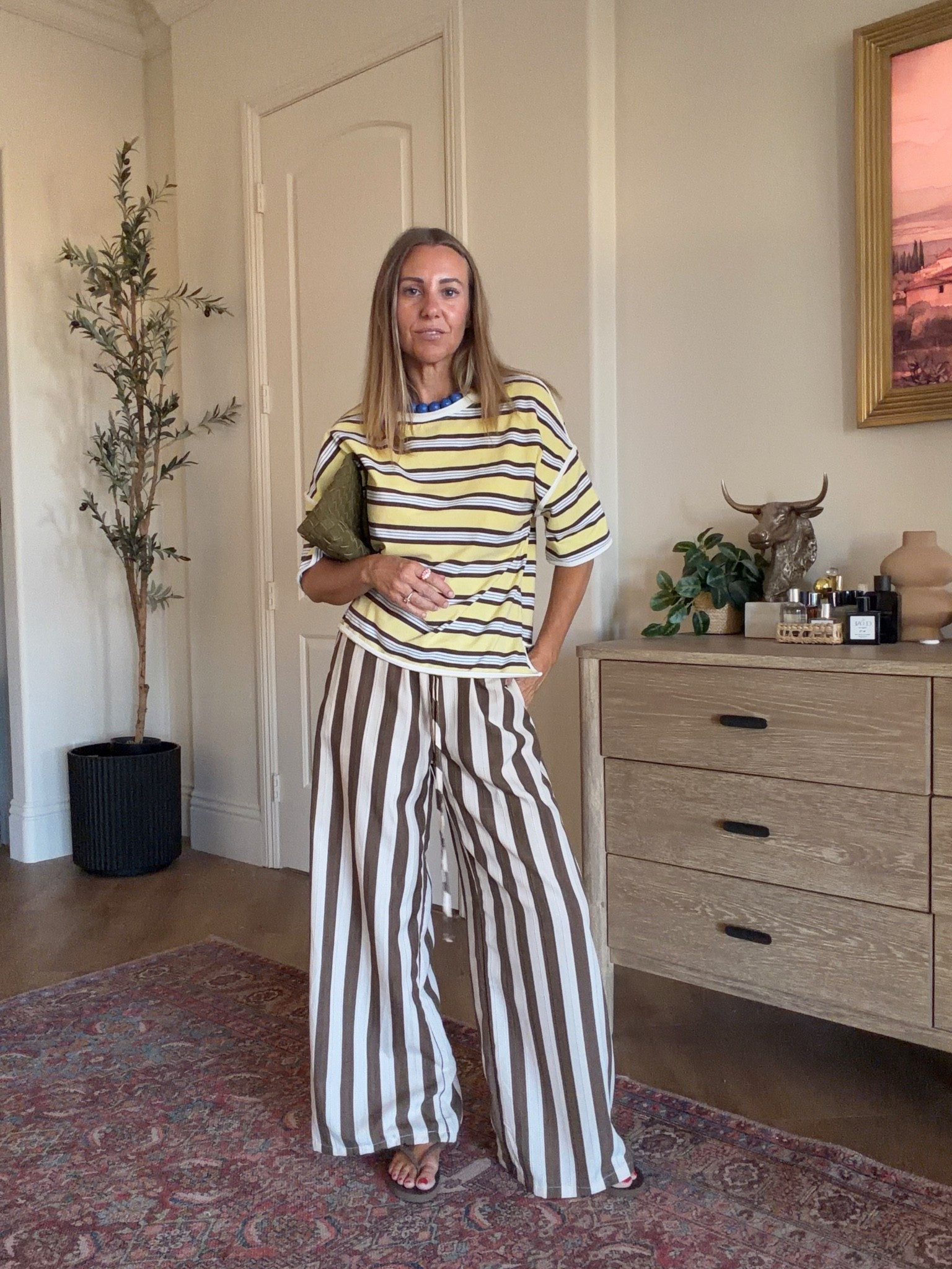 Love the stripes on stripes
XS pants
S top

#LTKootd #LTKgrwm #LTKSeasonal