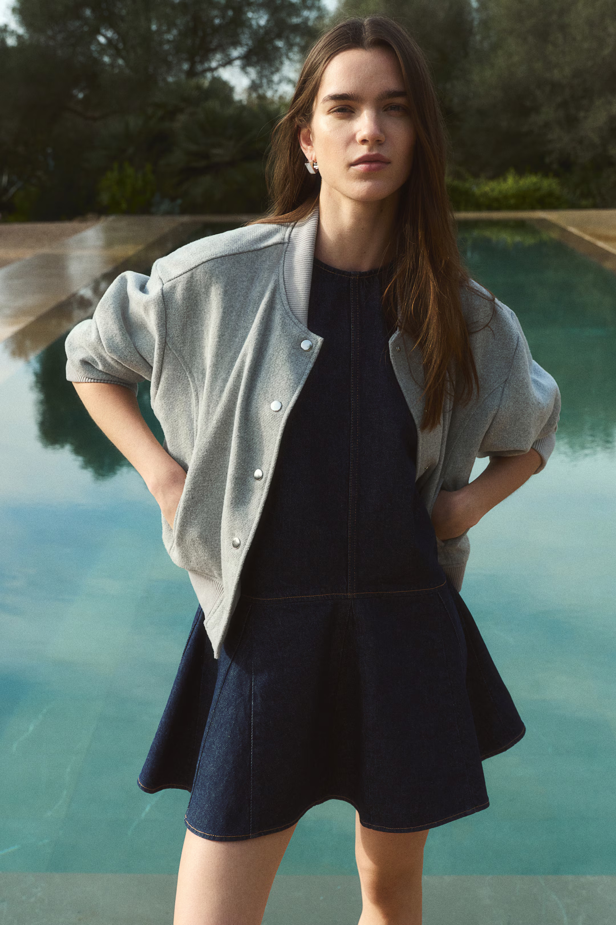 Flared-skirt denim dress | H&M (UK, MY, IN, SG, PH, TW, HK)