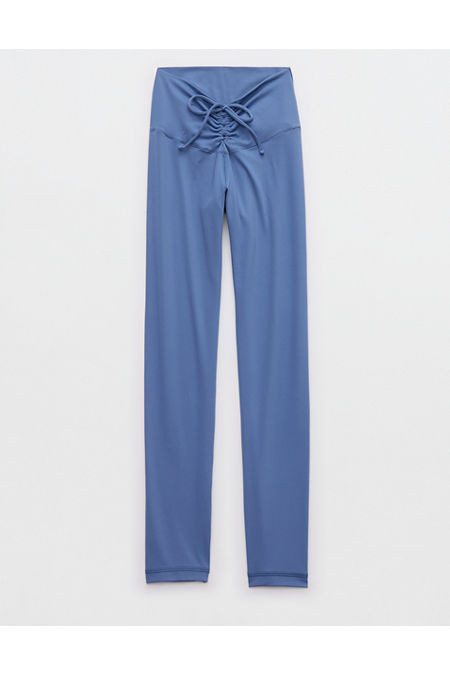 OFFLINE By Aerie Real Me High Waisted Ruched Legging Women's Marbled Blue L Short | Aerie