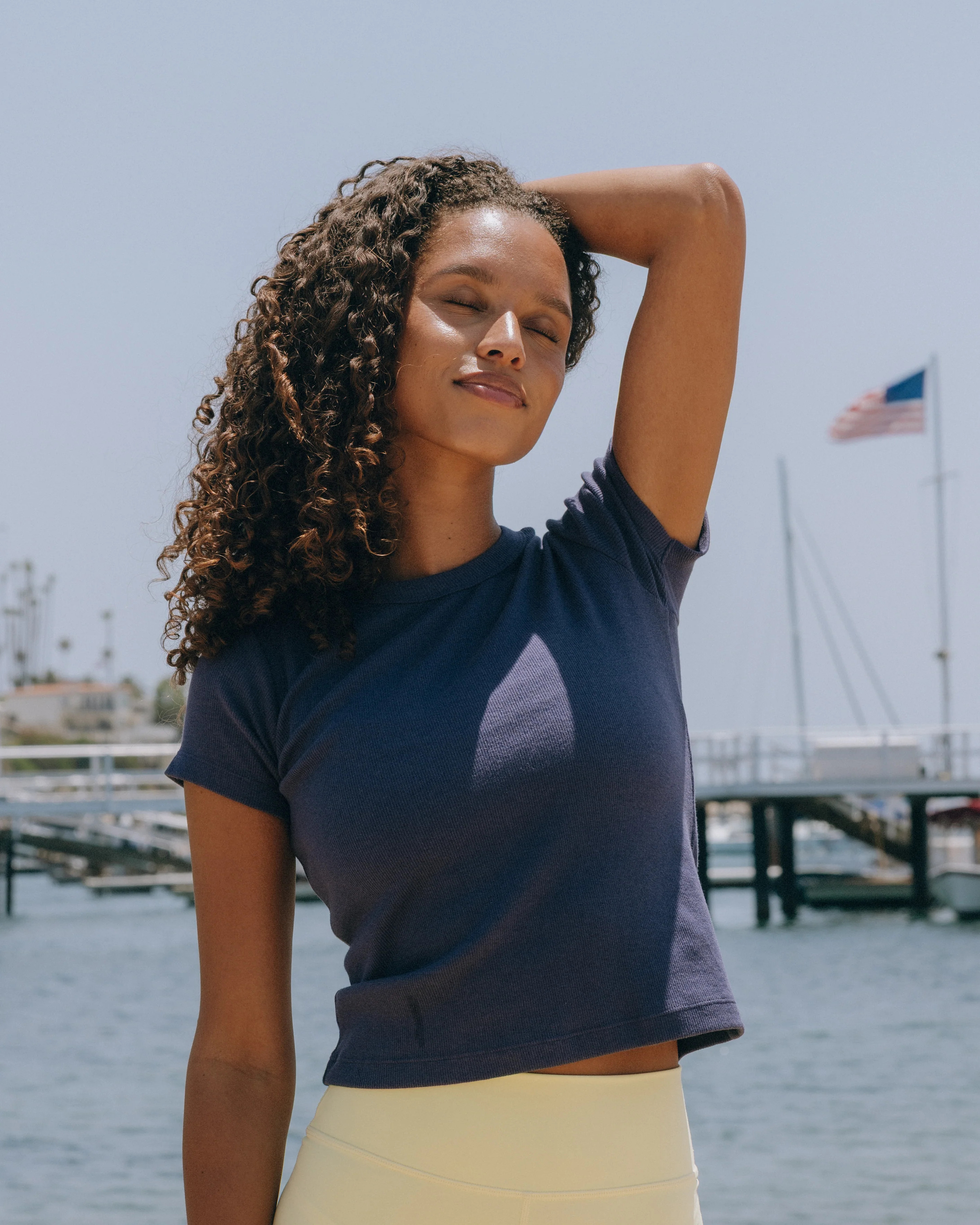 Ribbed Baby Tee - Navy | Daily Drills LLC