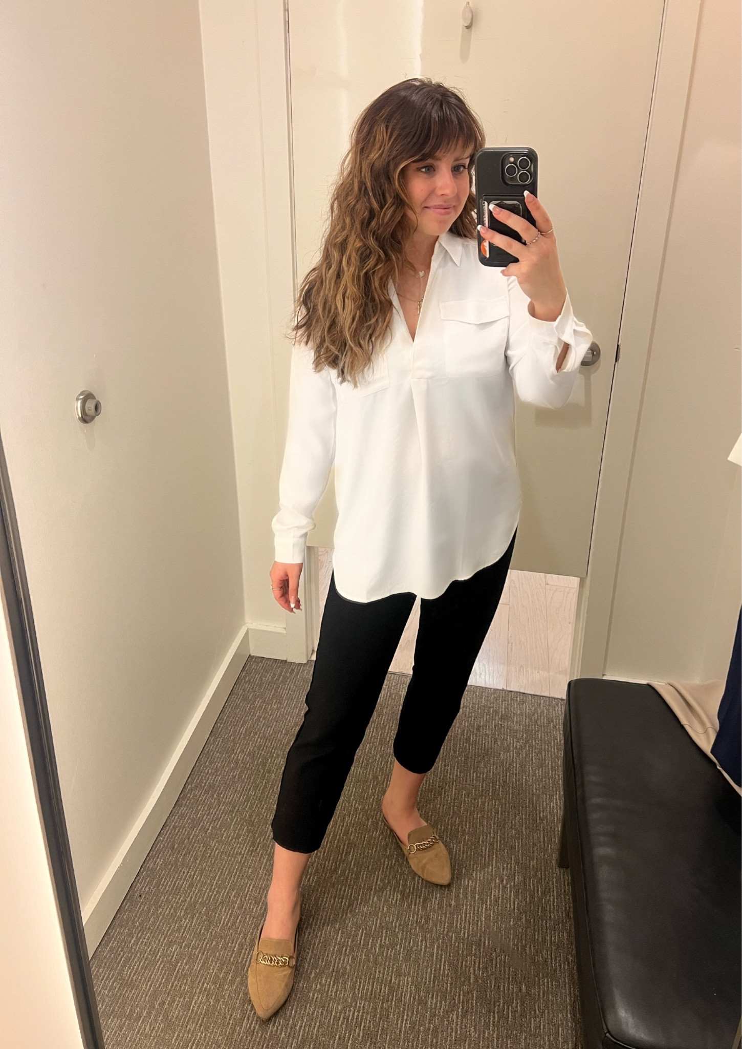 Ann Taylor annual sale! 
Shirt: small (should’ve tried a xs) 
Pants: size 4 petite 

#workwear #business #corporate #sale #anntaylor #petite 

#LTKworkwear #LTKstyletip #LTKSale