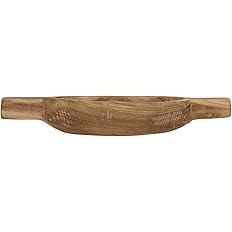 Bloomingville Decorative Paulownia Wood Handles Tray, 17"L x 8"W x 3"H, Natural | Amazon (US)