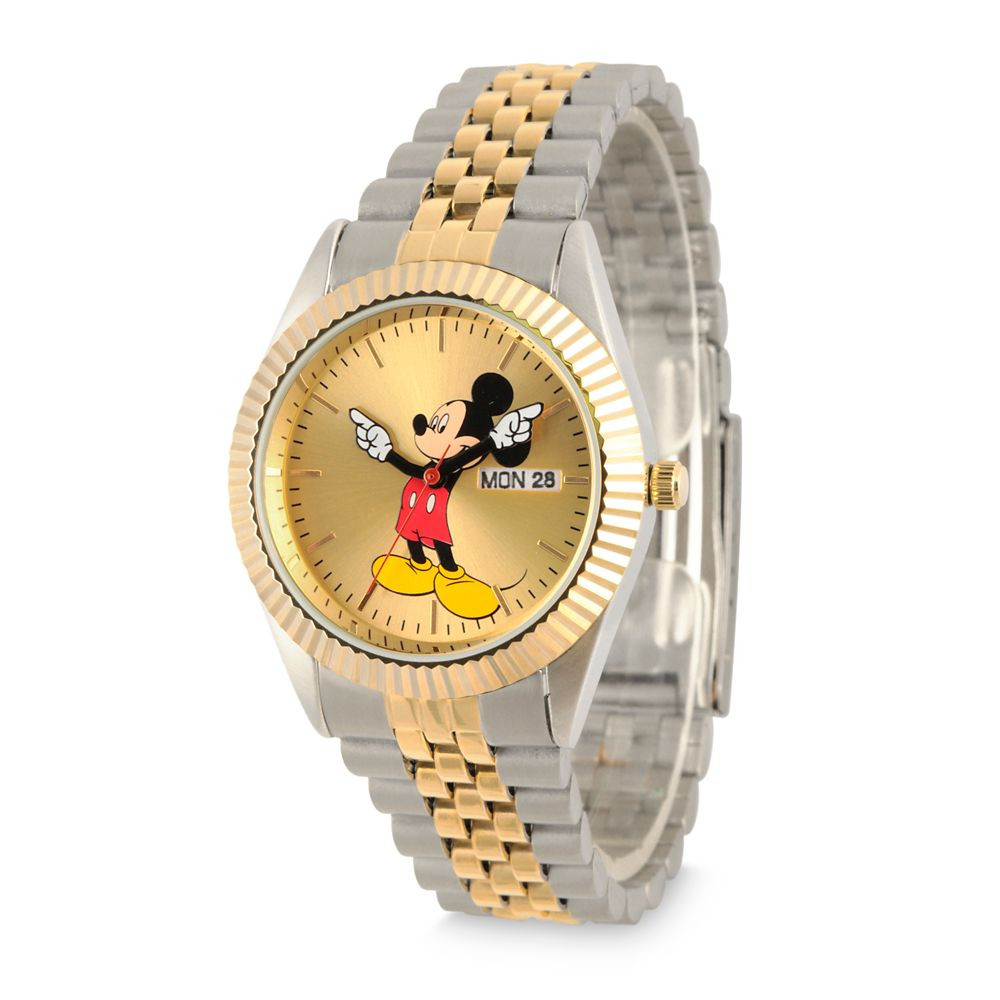 Mickey Mouse Two-Tone Alloy Watch for Men | Disney Store