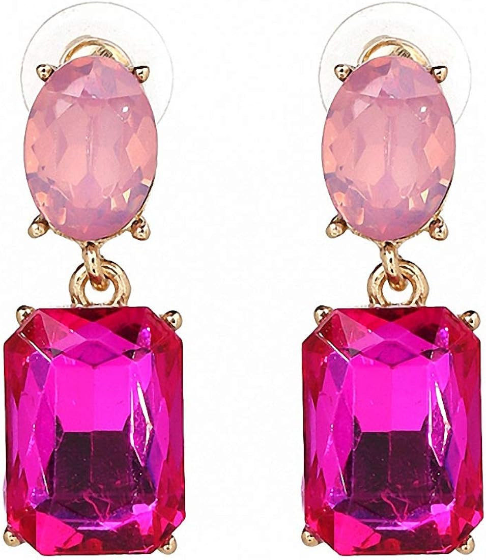 Bohemian Stud Earrings Women Wedding Jewelry Boho Statement Rhinestone Earrings Light Green | Amazon (US)