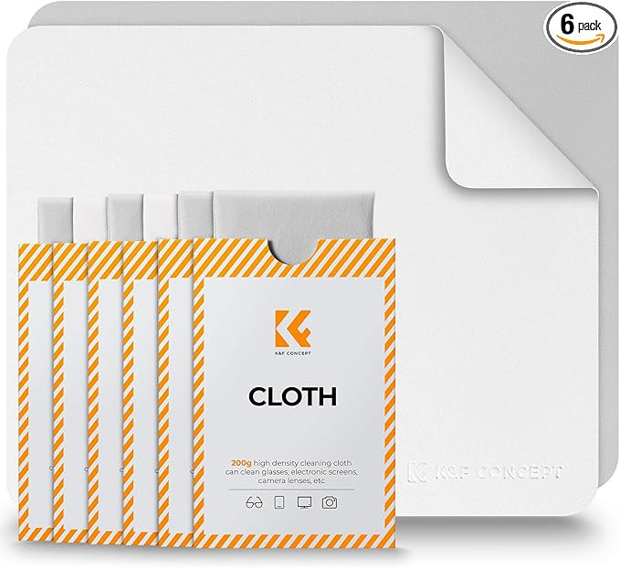 K&F Concept 6 Pack Lens Cleaning Cloth | Microfiber Cleaning Cloth | Glasses Cleaning Cloths | Ey... | Amazon (US)