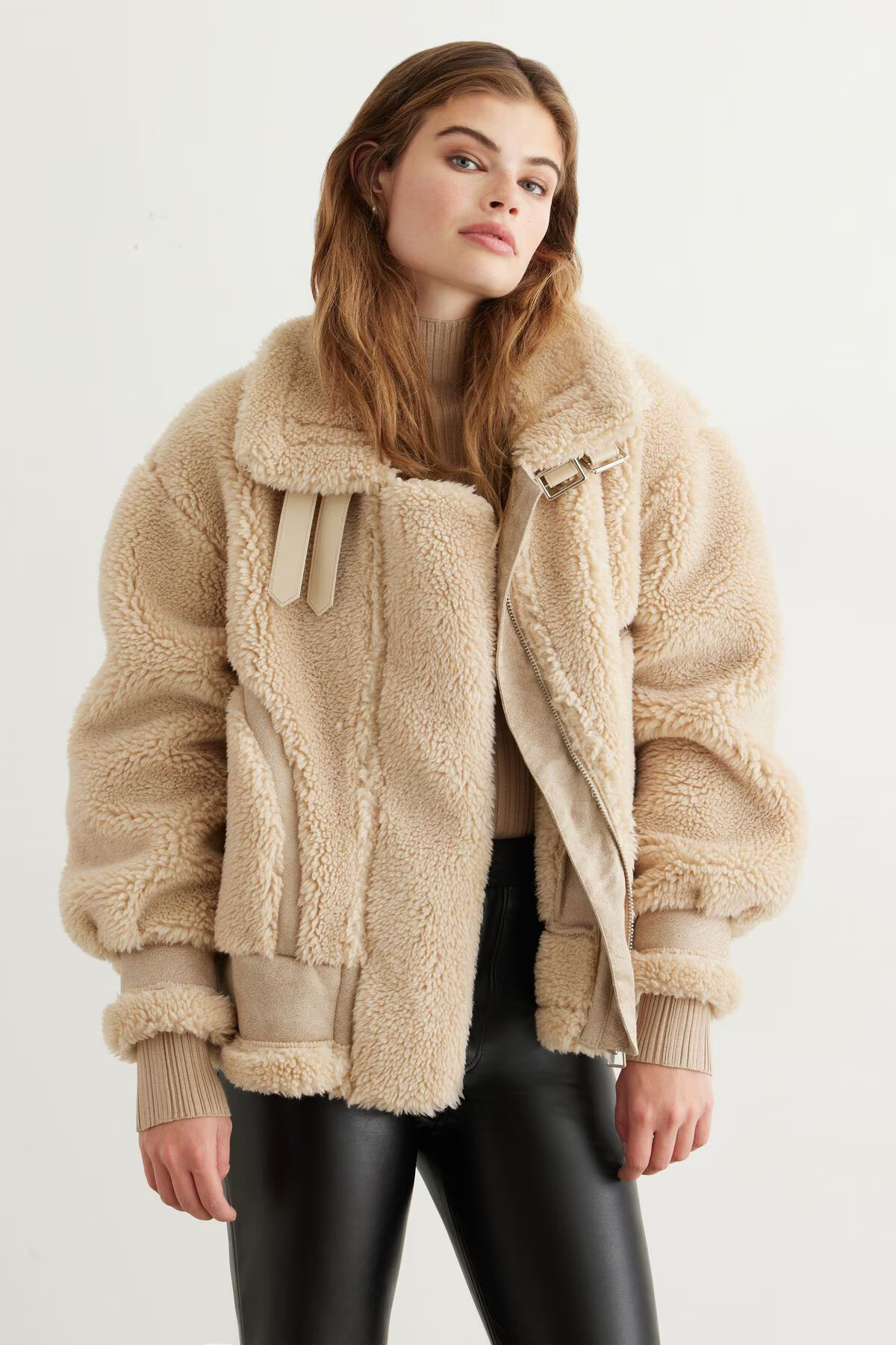 Sherpa Aviator Jacket | Dynamite Clothing