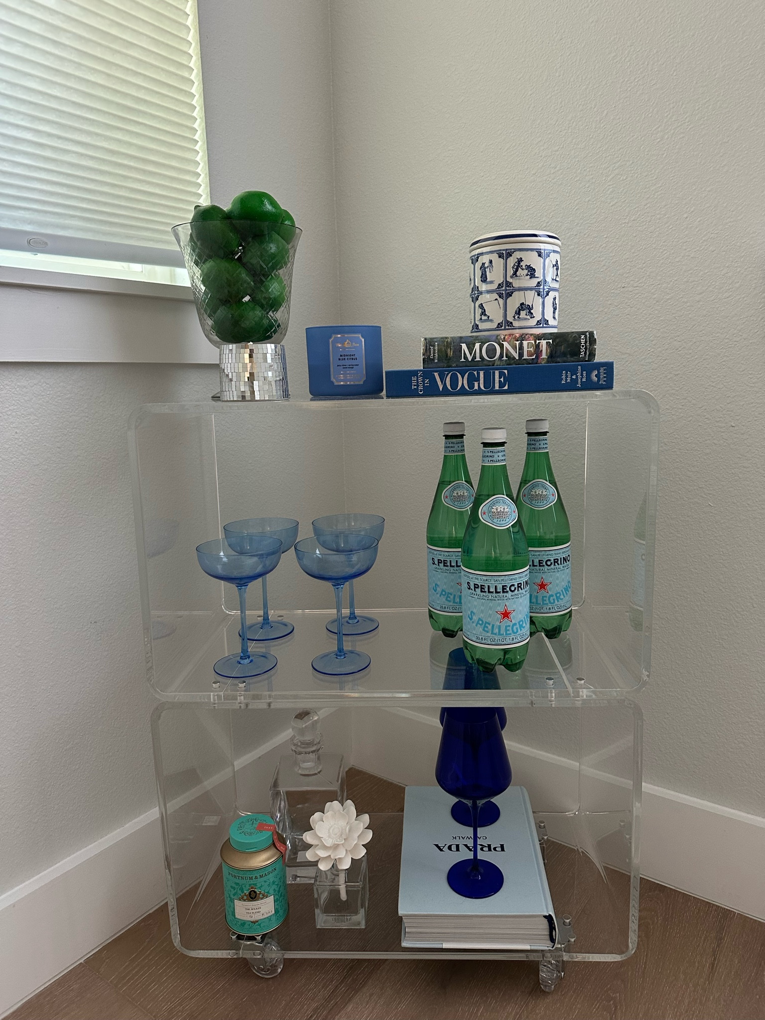 the cutest bar cart 💙🤞🏼✨ 

#LTKFind #LTKSeasonal #LTKhome