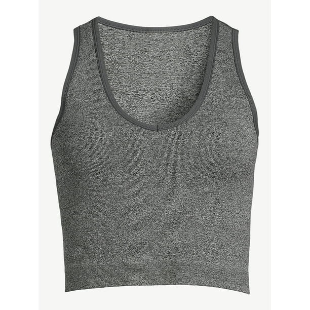 Love & Sports Women's Seamless V-Crop Tank Top - Walmart.com | Walmart (US)