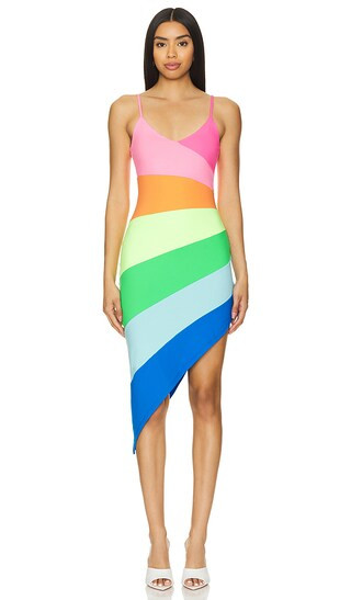 Colorblock Mini Dress in Rainbow | Revolve Clothing (Global)