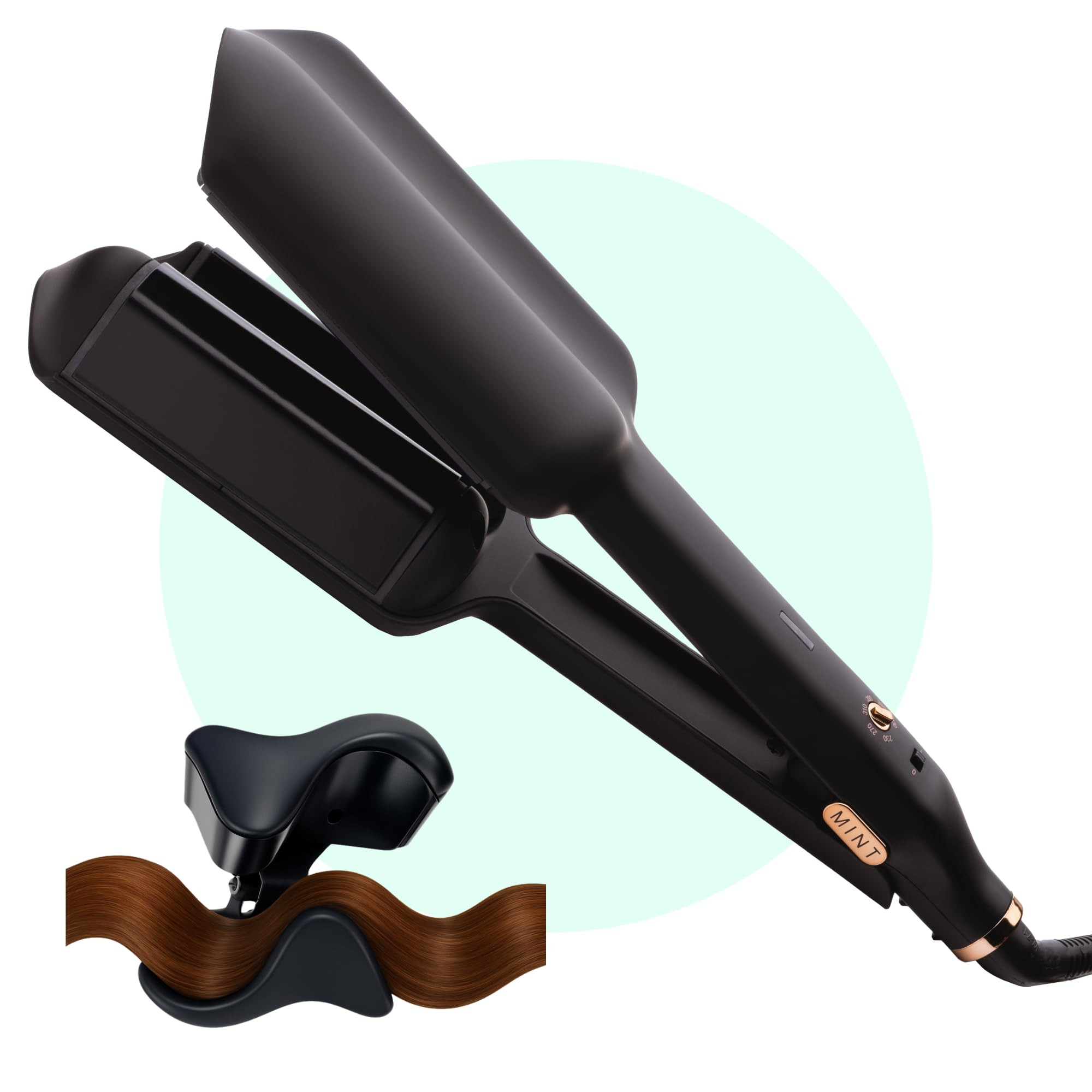MINT Double Barrel Mermaid Hair Waver for Long Hair | Ionic Deep Waver Tool Creates Volume & Larg... | Amazon (US)