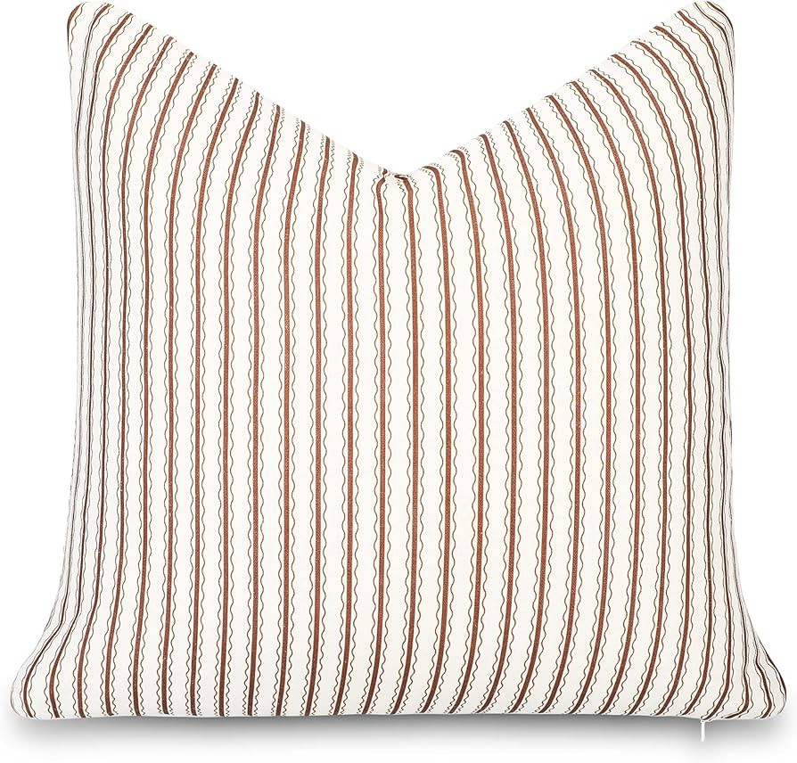 Crumbs Home Modern Farmhouse California Casual Indoor Outdoor Throw Pillow Cover, 22"x22" Water R... | Amazon (US)