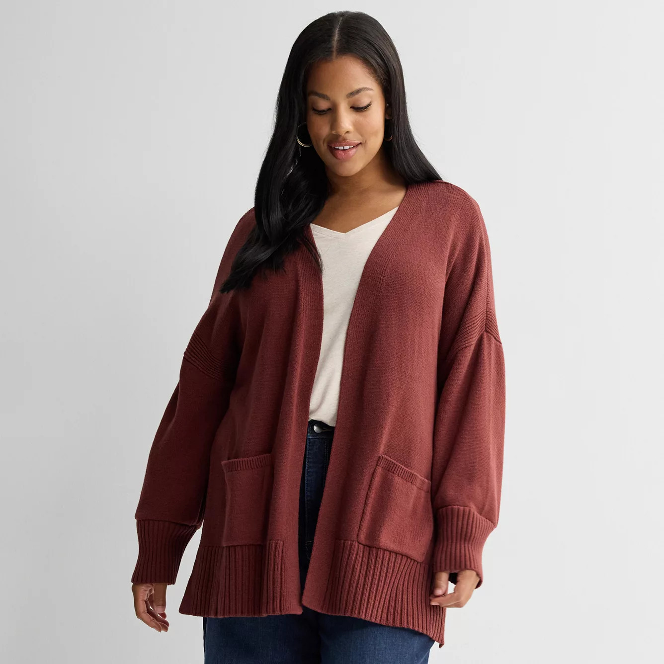 Plus Size Sonoma Goods For Life® Everyday Cardigan | Kohl's
