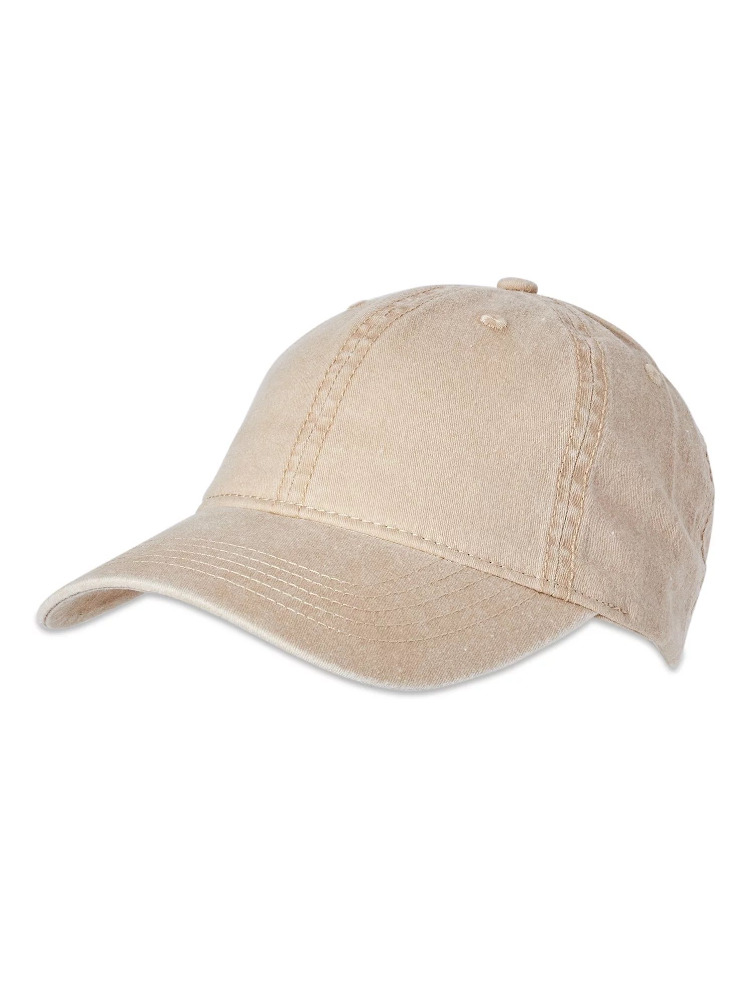 Time and Tru 3pc Solid Washed Baseball Cap | Walmart (US)