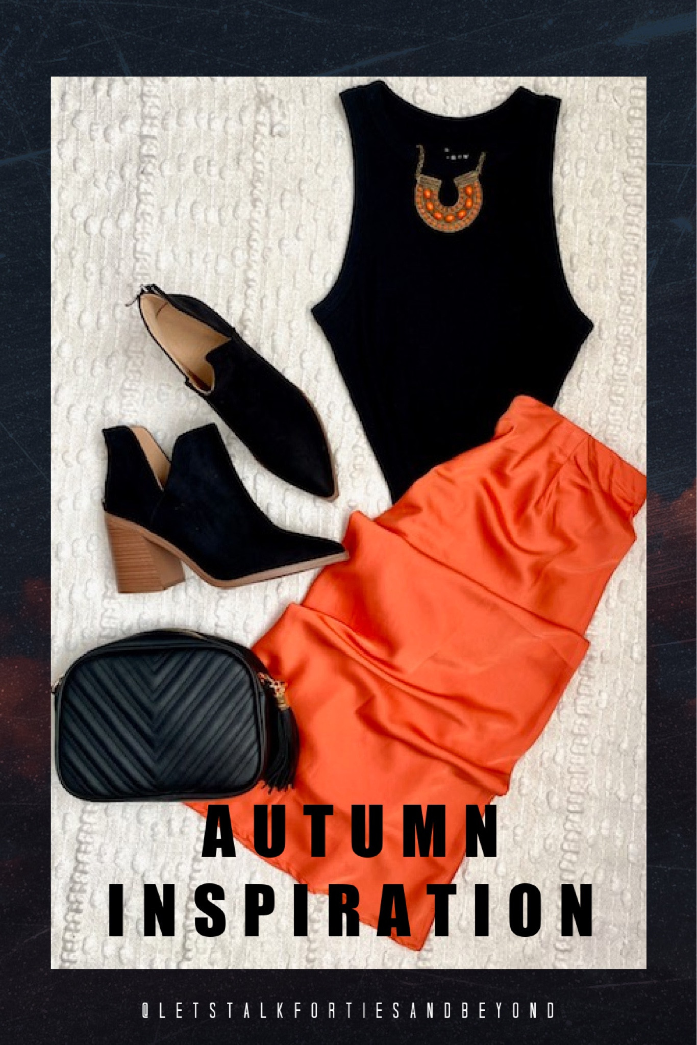 Orange anyone? 🍊 

I’m bringing one of my favorite looks from last year, the satin orange skirt. Pair it with black booties, black top, and add a black moto jacket or cardi to complete the look 🖤 🧡 

𝕃𝕚𝕟𝕜𝕤 𝕥𝕠 𝕊𝕙𝕠𝕡:
☞︎ See something you like? To shop this look, just click on the link in my Bio ⬆️ You can also instantly shop all of my posts by following me on the @shop.LTK shopping app (@LetsTalkFortiesAndBeyond)

#LTKbooties #LTKfallstyle #LTKautumnstyle #LTKsatinskirt #LTKstyleoftheday #LTKover40style #LTKover40fashion #LTKover50style #LTKover50fashion#LTKtransitionalstyle #LTKstylinginspo
#LTKpumpkinpatchstyle #LTKsatinskirtstyling #LTKorangeskirt


#LTKSeasonal #LTKunder50 #LTKstyletip