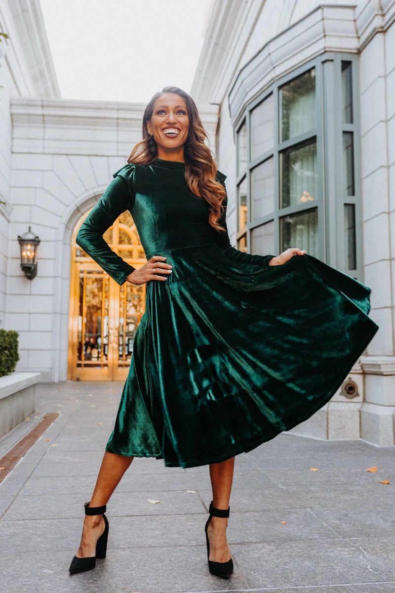 La La Lady Dress In Emerald | Ivy City Co