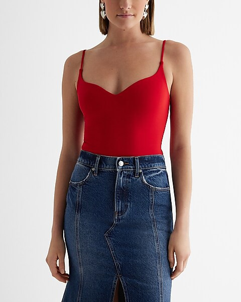 Body Contour Compression Sweetheart Neckline Bodysuit | Express