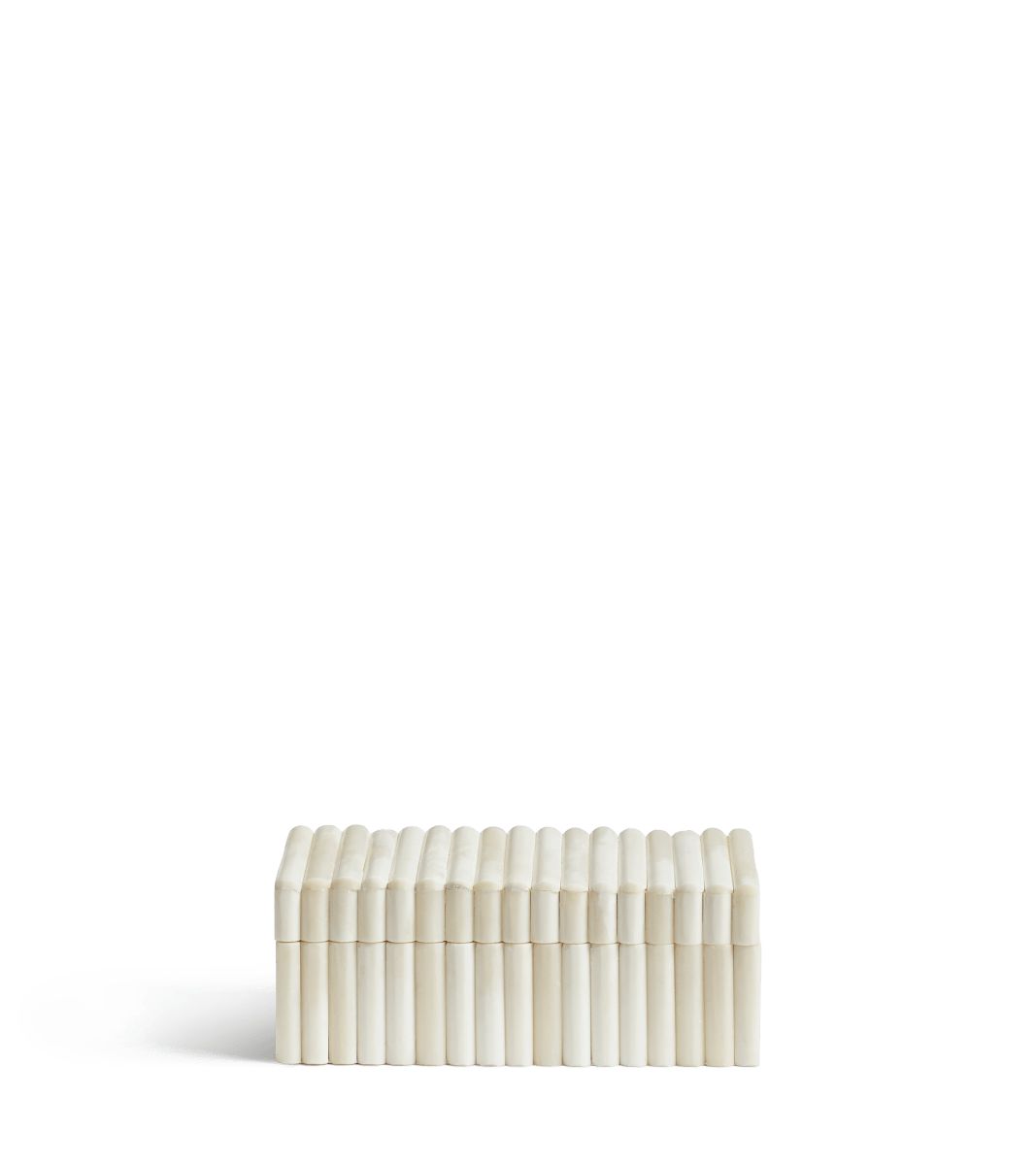 Decimus Lidded Bone Box - White Bone | OKA US | OKA US