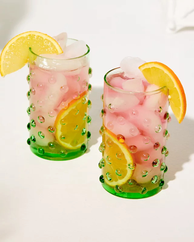 Highball Hobnail Glasses | Lilly Pulitzer | Lilly Pulitzer