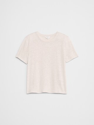 Linen-Blend T-Shirt | Banana Republic Factory