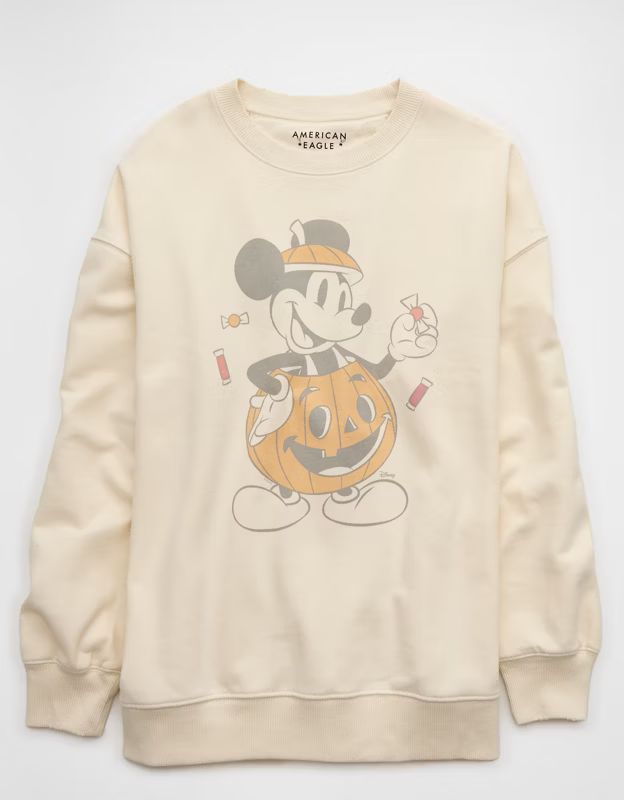 AE Halloween Oversized Graphic Crew Neck Sweatshirt | American Eagle Outfitters (US & CA)