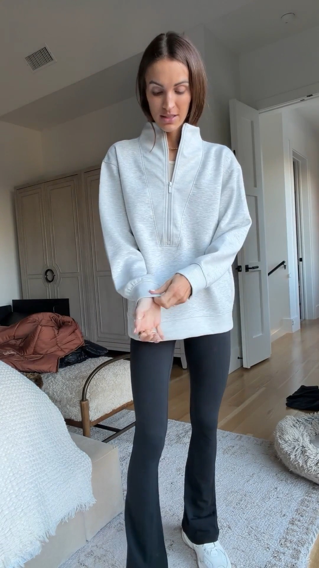 okay this target pullover is incredible! 👏🏼 reminds me so much of my scuba one from lululemon but is under $30! 😍 super soft and love that it’s a little longer / covers your booty! 🙌🏼  runs tts