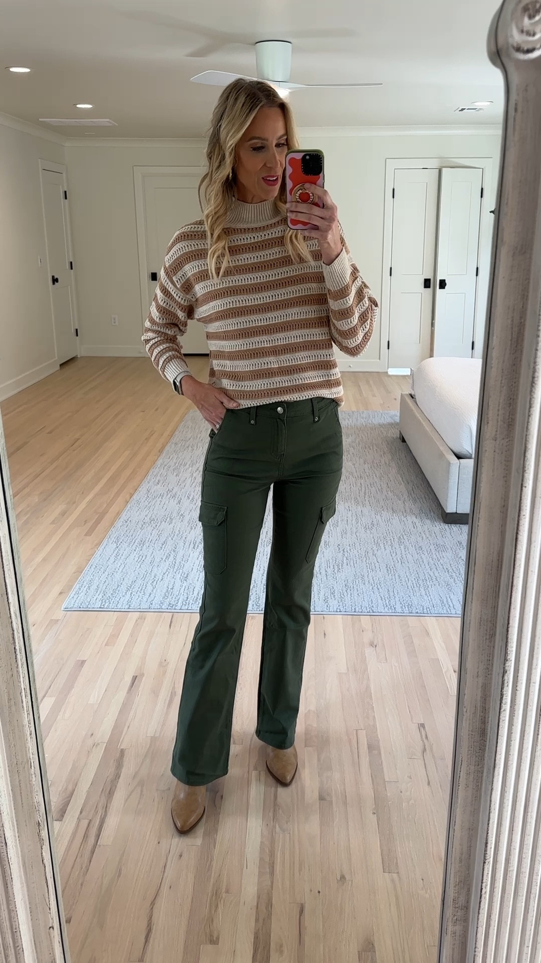 Walmart fall sweater with Walmart green pants makes for the perfect fall outfit idea! This is the perfect casual work outfit idea or weekend look! 

#LTKFindsUnder50 #LTKFindsUnder100 #LTKStyleTip