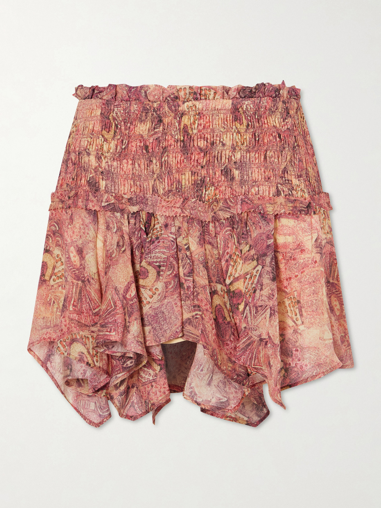 Isabel Marant - Ceiva Silk-chiffon Mini Skirt - Pink | NET-A-PORTER (US)
