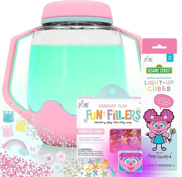 Glo Pals Play Pack Bundle with Sensory Play Jar, Water-Activated Light-Up Cubes, and Fun Fillers ... | Amazon (US)